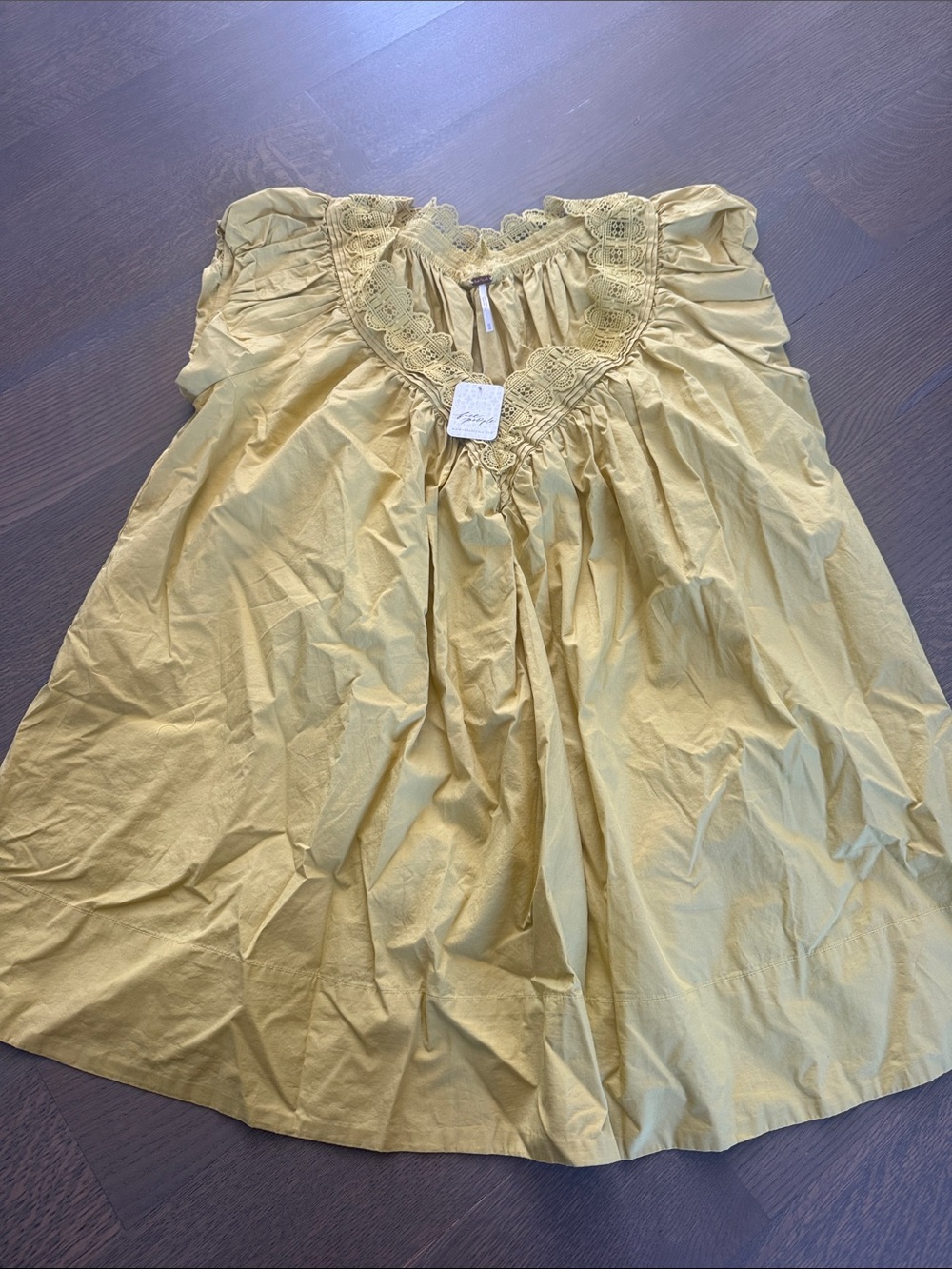 Chartreuse free people mini dress